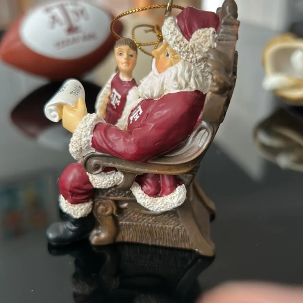 Texas A&M Aggies Christmas Ornament Lot Football Santa Reveille Collie 2001